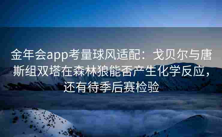 金年会app考量球风适配：戈贝尔与唐斯组双塔在森林狼能否产生化学反应，还有待季后赛检验